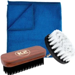 Akcesoria do czyszczenia wnętrz: K2 Brill + Auron Brush + Mikrofibra