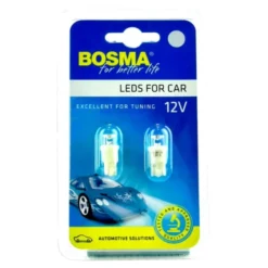 Żarówka samochodowa Bosma zamiennik W5W/T10 LED diodowa biała - 2szt