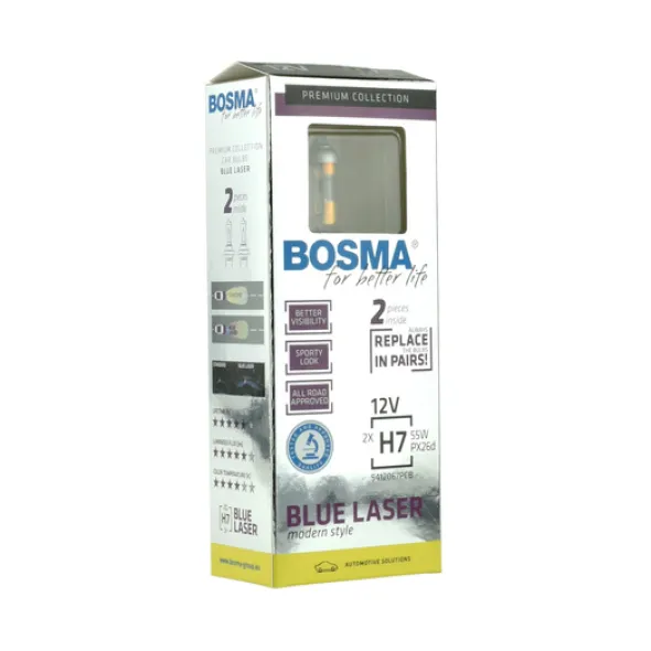 Żarówka samochodowa H7 Bosma Blue Laser modern style - 2szt