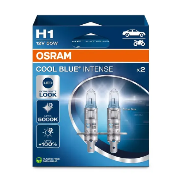 Żarówka samochodowa H1 Osram Cool Blue Intense ECO 5000K 55W - 2szt