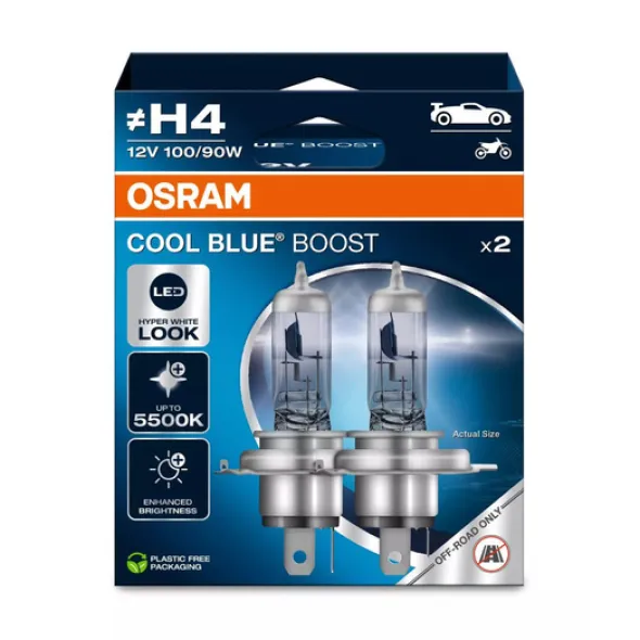 Żarówka samochodowa Osram H4 Cool Blue Boost 12V/100/90 - 2szt