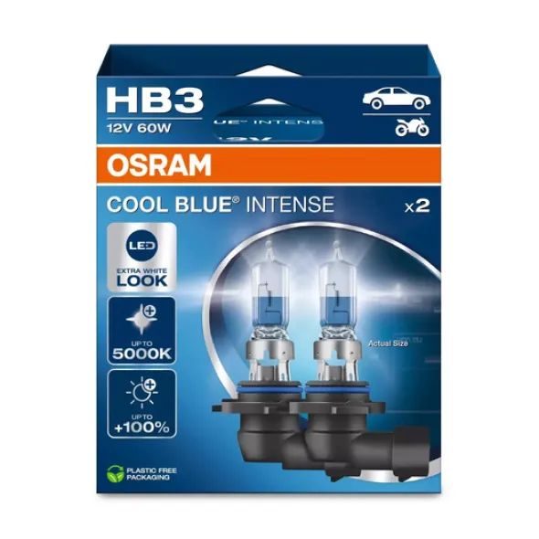 Żarówka 12V HB3 60W OSRAM COOL BLUE INTENSE EKO - 2szt