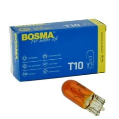 Żarówka 12V 5W T10 całoszklana BOSMA pomarańczowa *1987* - 1szt