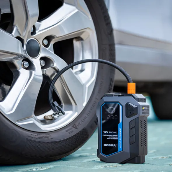 Bosma Car Power Bank 16000mAh Jump Starter 12V 1000A z kompresorem