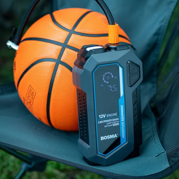 Bosma Car Power Bank 16000mAh Jump Starter 12V 1000A z kompresorem