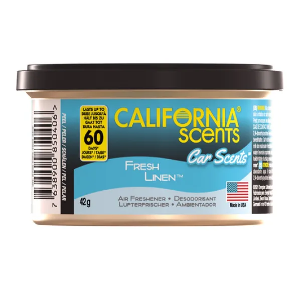 California Scents Vanilla odświeżacz powietrza w puszcze - Fresh Linen 42g