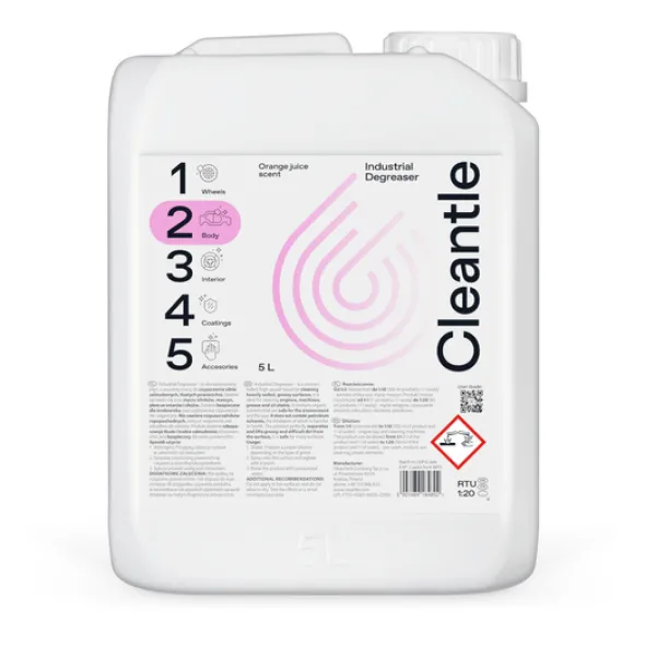 CLEANTLE Industrial Degreaser - czyszczenie silnie zabrudzonych powierzchni 5L