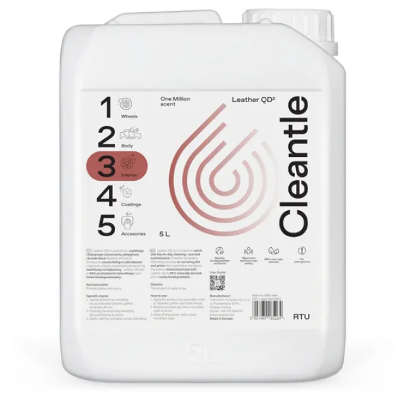 CLEANTLE Leather QD - quick detailer do skóry 5L