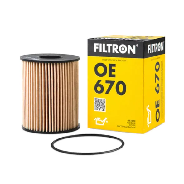 FILTRON filtr oleju OE670 - Fiat Panda, Punto, Doblo 1.3JTD, Opel Agila 1.3 JTD, sys. Purflux