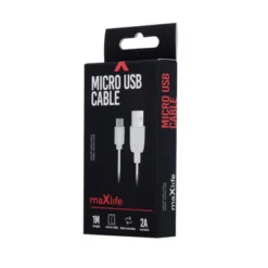 Kabel biały USB Maxlife - microUSB 1,0 m 2A Fast Charge