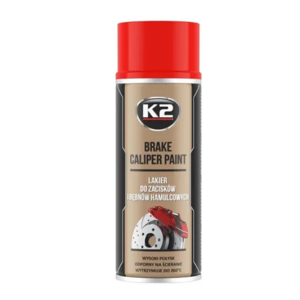 K2 Brake Caliper lakier do zacisków i bębnów hamulcowych - Czerwony 400ml
