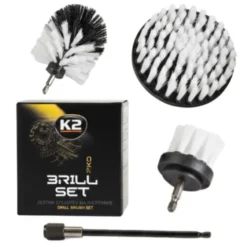 K2 Brill SET - zestaw szczotek do prania tapierki na wiertarkę - 3szt