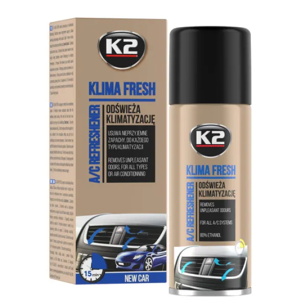K2 Klima Fresh bezinwazyjny środek do czyszczenia klimatyzacji New Car 150ml