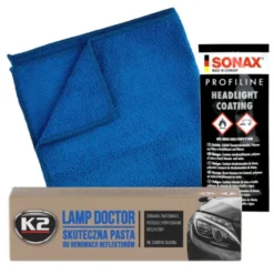 K2 Lamp Doctor + powłoka Sonax + mikrofibra