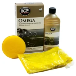 K2 Omega - żel do plastików wewnętrznych 500ml + mikrofibra + gąbka