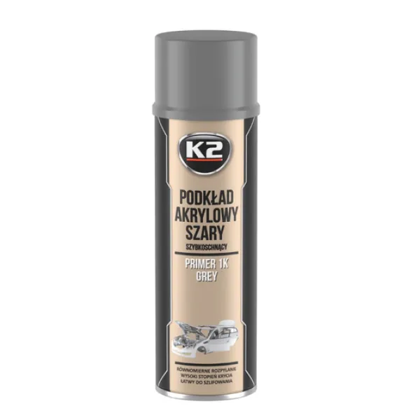 K2 szary podkład akrylowy szybkoschnący spray 500ml