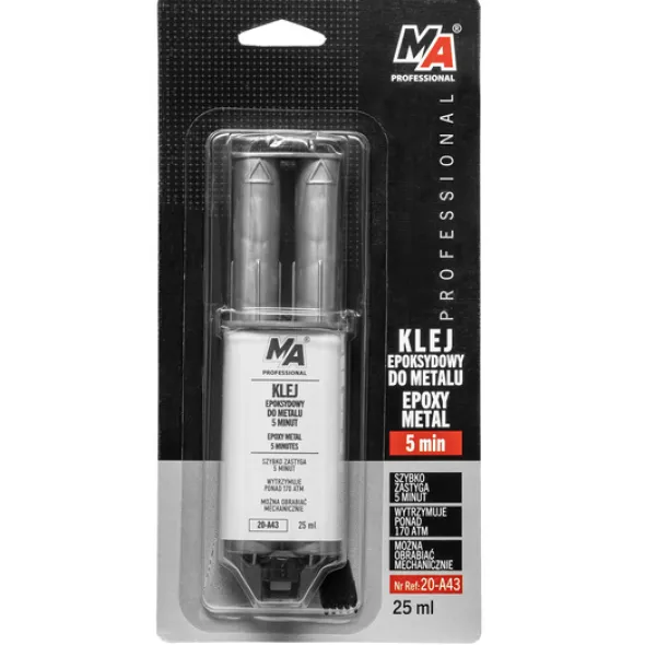 MA Professional klej epoksydowy do metalu 5 minut - strzykawka 25ml