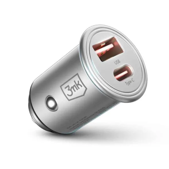3mk Ładowarka samochodowa USB / Typ - C Hyper 30W
