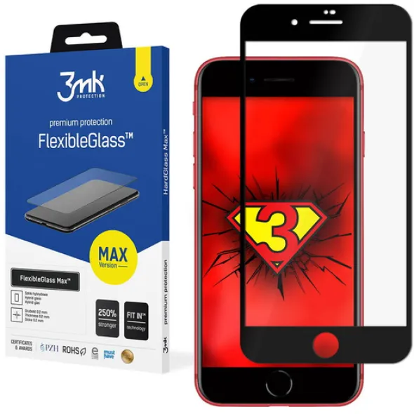3MK Szkło FlexibleGlass Max iPhone 7/8 Plus Black