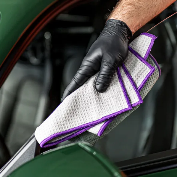 Moje Auto Detailer Mikrofibra waflowa do szyb DIAMOND GLASS 370g/m2 40x40cm GREY