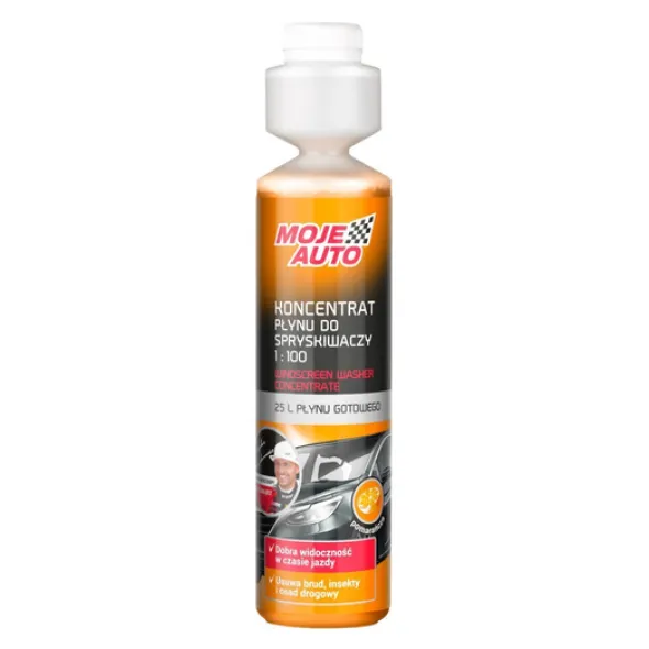 Moje Auto letni koncentrat do spryskiwaczy 100:1 Pomarańczowy 250ml