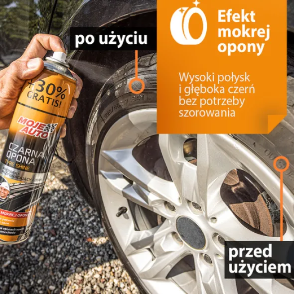 Moje Auto Tire Shine - preparat do opon mokra opona 400ml