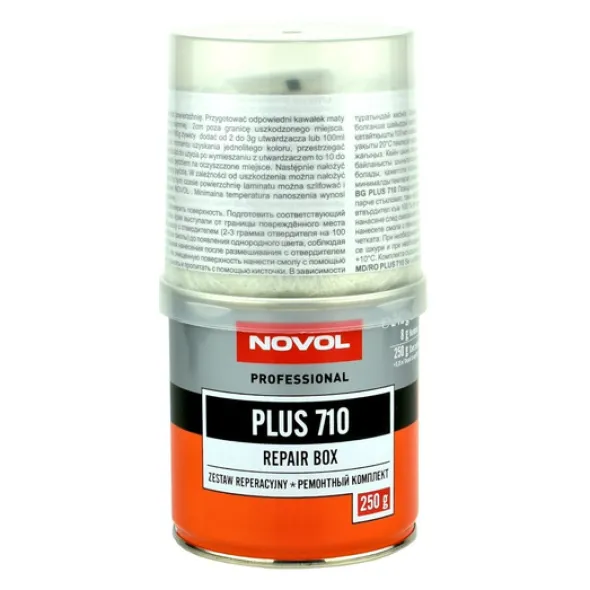 Novol Plus zestaw - mata szklana utwardzacz żywica poliestrowa 250g