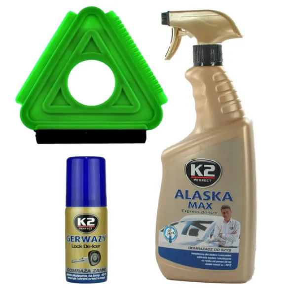 Odmrażacz do szyb 700ml+ do zamków + skrobaczka