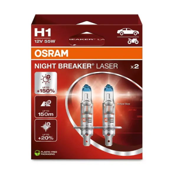 OSRAM H1 Night Breaker LASER +150% Eko - 2szt