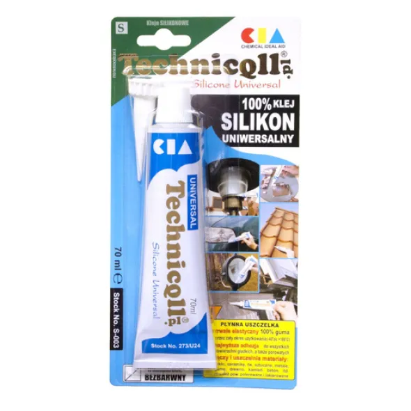 Silikon uniwersalny bezbarwny Technicqll 70ml