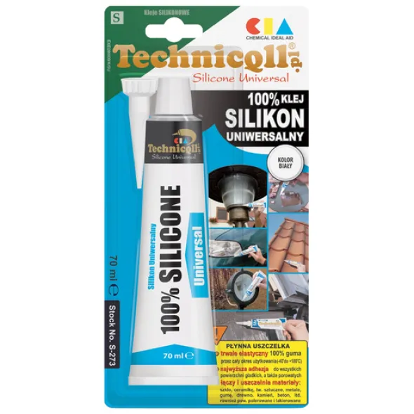 Silikon uniwersalny 120°C biały Technicqll 70ml