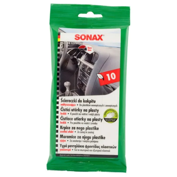 Sonax ściereczki do pielęgnacji kokpitu - opakowanie 10 sztuk