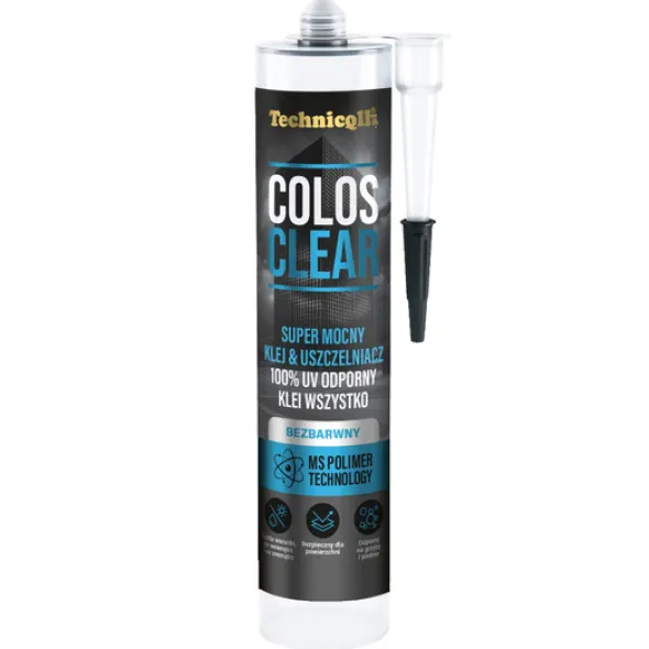 Technicqll Colos MS polymer Clear - bezbarwny uszczelniacz klej montażowy 290ml