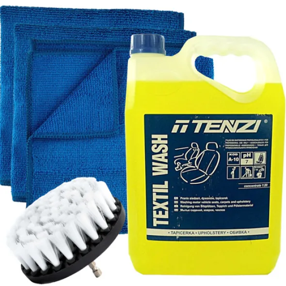 Tenzi Textil Wash 5L + szczotka K2 Brill + mikrofibry