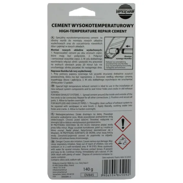 VersaChem Repair System Cement do naprawy rur i tłumików 140g