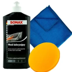 Wosk koloryzujący czarny Sonax 500ml + aplikator + mikrofibra