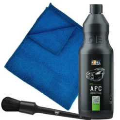 Zestaw: APC ADBL uniwersalny środek czyszczący 1L + pędzelek, mikrofibra