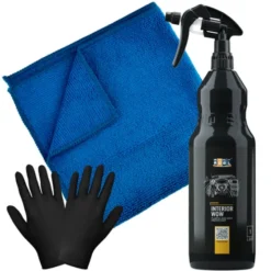 Zestaw: bananowy dressing do plastików ADBL Interior WOW 1L + mikrofibra i rękawiczki