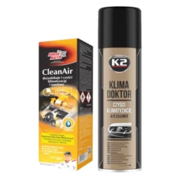 Zestaw do czyszczenia klimatyzacji: K2 Klima Doktor 500ml + Moje Auto CleanAir Świeży 150ml