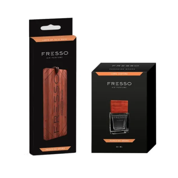 Zestaw: Fresso Perfumy samochodowe Paradise Spark 50ml+ Zawieszka