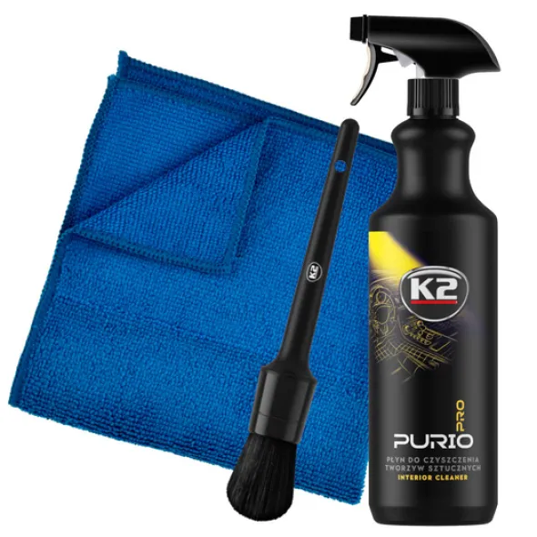 Zestaw: K2 PURIO Pro 1L + pędzel + mikrofibra