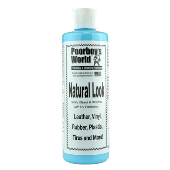 Zestaw: Poorboy's World Natural Look Dressing 473ml + mikrofibra i rękawiczki