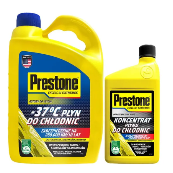 ZESTAW: Prestone Gotowy płyn do chłodnic 4L+koncentrat 1L