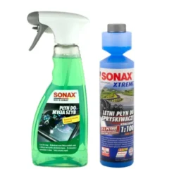 Zestaw: Sonax płyn do mycia szyb 500ml + koncentrat do spryskiwaczy 250ml