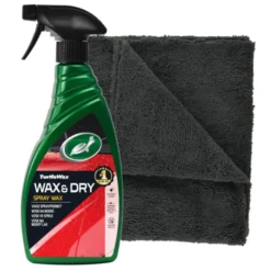 Zestaw: Turtle Wax Wax & Dry wosk na mokro 500ml + mikrofibra