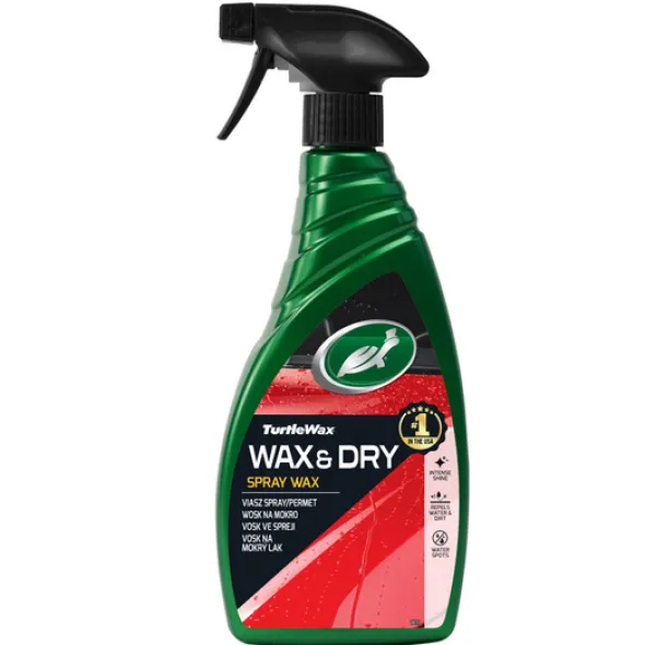 Zestaw: Turtle Wax Wax & Dry wosk na mokro 500ml + mikrofibra
